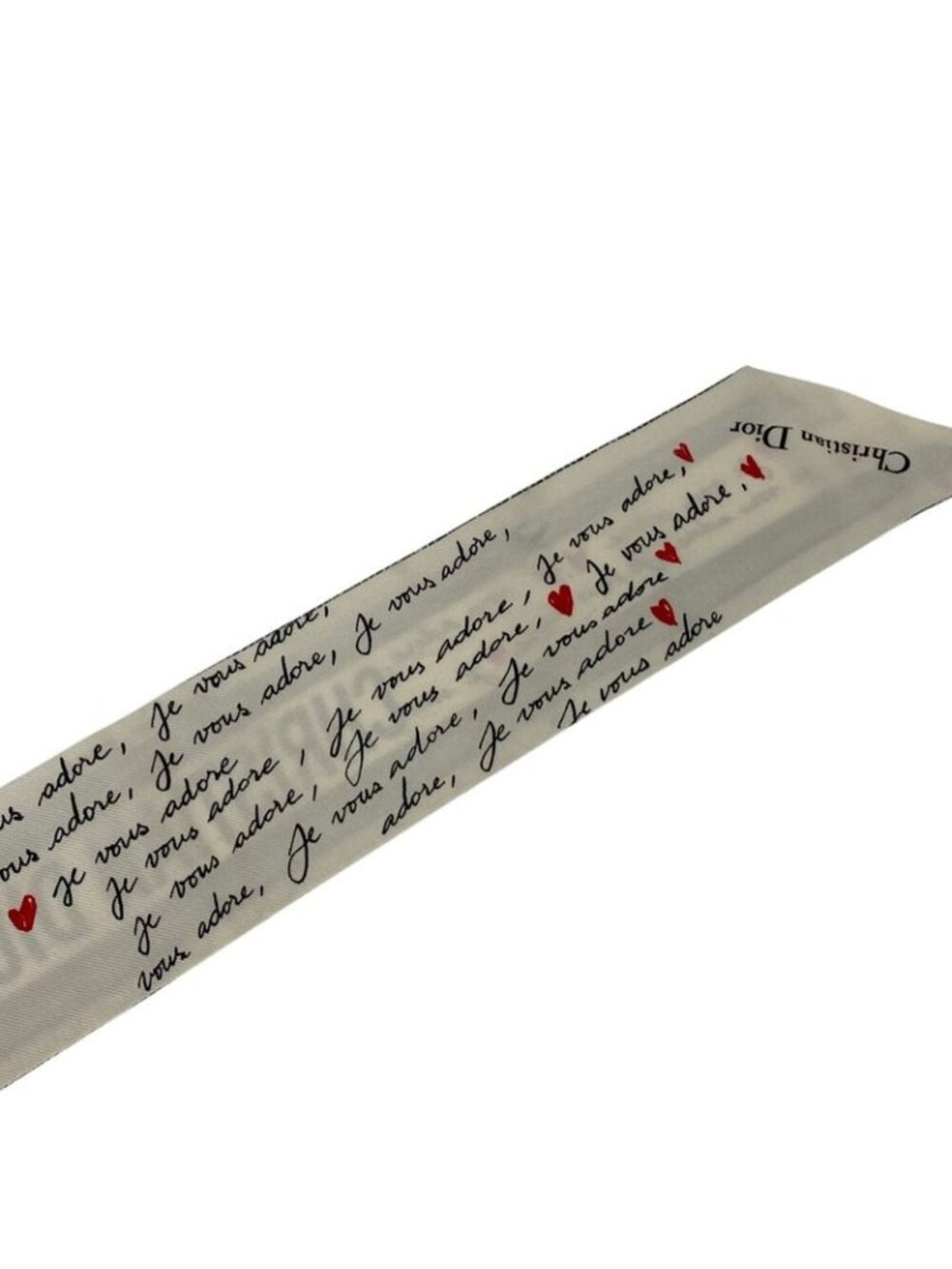 Dior Amour Mitzah Silk Scarf Black White - Picture 8 of 9